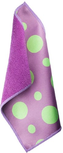 Toddy Gear The Fizz 5 x 7 Inch Premium Microfiber Smart Cloth, for iPad and Touch Screen Cleaning - Purple/Green, 15X7B1013