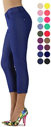 Prolific HealthWomen's Jean Look Jeggings Tights Slimming Many Colors Spandex Leggings Pants Capri S-XXXL