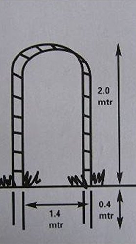 Hi Gartenbogen für Kletterpflanzen und Rosen – 140 x 240 x 37 cm – Gartentor – Rosenbogen Metall – für EIN Märchenstück im Garten – Bild 4
