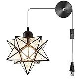AECBUY Industrial Star Pendant Light with Frosted