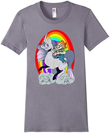 Chucky Unicorn Rainbow Axe Attack 80's Horror Movie Star - Female Large - Slate