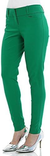 ATOUR Women's Extra Stretch Skinny Pants Slim Fit Comfy Office Wear Green
