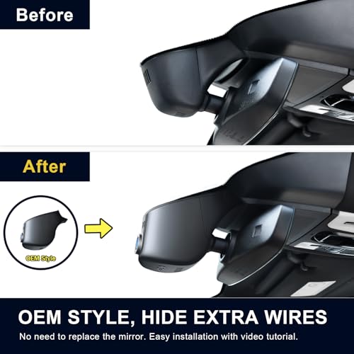 4K Dashcam Car, UHD 2160P Appearance OEM Camera, for Porsche Cayenne(E3) 2019-2026, Macan Electric 2024-2026, 911(992) 2020-2024, Panamera(971) 2017-2026, Taycan 2020-2020 6(Model A), 64GB Card