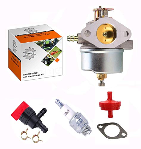 632111 632334A Carburetor with Fuel Filter Spark Plug for Tecumseh 632111 632334A 632334 631793 HM70 HM80 HMSK80 HMSK90 Snow Blower Thrower