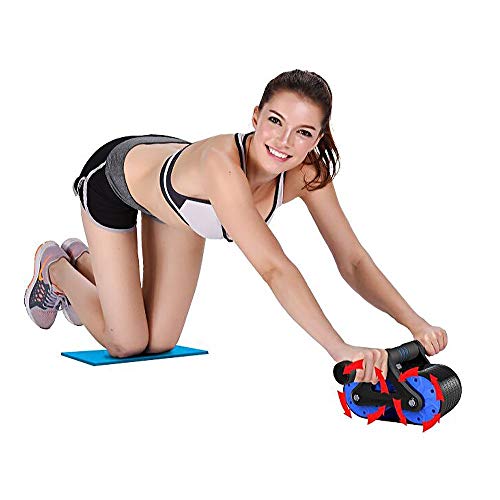 Oileus AB Roller Wheel for Abdominal Exercise, Core Workout Equipment with Automatic Rebound Assistance and Resistance Springs with Ergonomic Handle Sold with Knee Pad