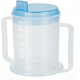 LIFE Healthcare 300ml Non Spill Two-Handled Drinking Cup for Elderly | 300ml non-spill cup with two easy-grip handles, BPA-free, dishwasher-safe, ideal for elderly and disabled adults