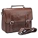 Zebella Vintage Pu Leather Briefcase Shoulder Business Laptop Messenger Bags Tote for Men - Brown