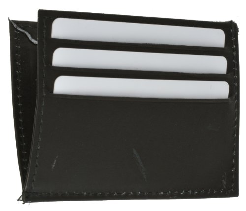 100% Genuine Leather ID Holder Black #270CF