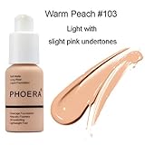 Oksale New 30ml PHOERA Matte Oil Control Concealer Foundation Cream Liquid Foundation (#103)