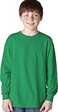 Gildan Boys 5.3 oz. Heavy Cotton Long-Sleeve T-Shirt G540B -IRISH GREEN S