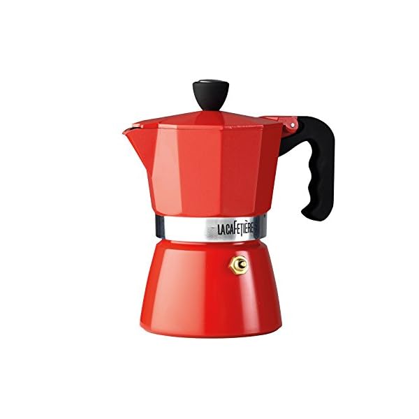La Cafetiere La Cafetière Classic 3-Tassen-Espressokocher für den Herd, schwarz – 200 ml (7 FL oz), Edelstahl, One Size