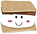 iscream Smiley S'more Chocolate Scented Pack of 8 Notecards with Envelopes