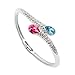 Silver Swarovski Elements Crystal Diamond Accent Teardrop Water drop Bracelet for women teenage girls, with a Gift Box, Ideal Gift for Birthdays / Christmas / Wedding