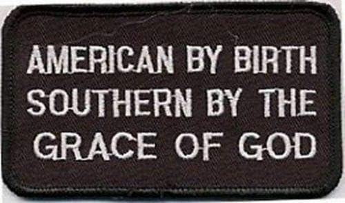 American Birth Southern Grace Of God Motorcycle REBEL Biker Vest Patch PAT-0063