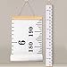 KINBON Baby Height Growth Chart Ruler Kids Roll-up Canvas Height Chart Removable Wall Hanging Measurement Chart Wall Decor for Kids Nursery Room (79'' X 7.9'')