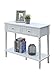 Convenience Concepts French Country 2 Drawer Hall Table with Shelf, White