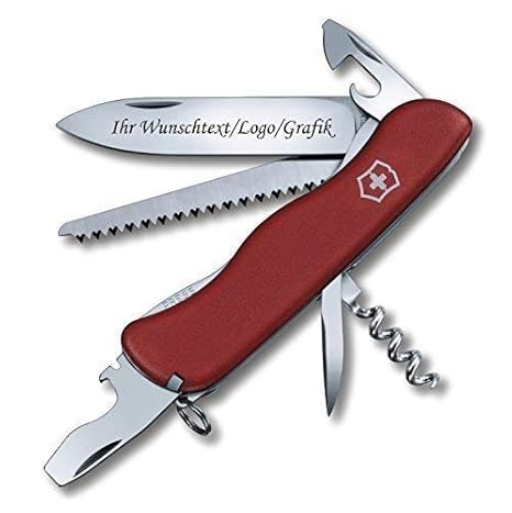 Victorinox FORESTER mit persönlicher Gravur auf der Klinge graviert mit Logo Motive Schriftzug oder Grafik feine Lasergravur