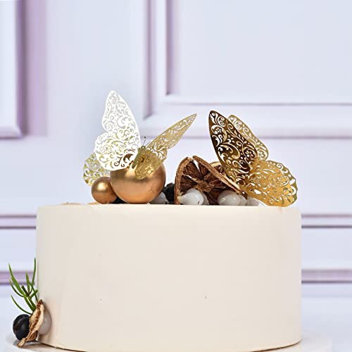 Set of 27 Balloon Ball Cake Decorations Glitter Gold Flower Palm Spring Summer Birthday Wedding Cake Art DIY Valued