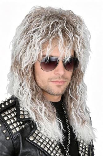 LeMarnia Men or Women 70s 80s Heavy Metal Rocker Mullet Wig Halloween Costume Party Wig โ image 1