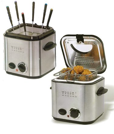 Click Here to See More Images Cool Kitchen Stainless Steel Electric Fondue/Deep Fryer Set