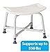 Medline Heavy Duty Shower Chair Bath Bench Without Back, Bariatric Bath Chair Supportsup to 550 Lbs primary