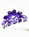 Prettyou Hair Clips 2.75 Inches Banana No-Slip Effortless Colorful Small Size Flower Claws Barrettes for Women, Pack of 4