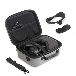 JSVER Reistas voor Oculus Quest Hard Shell EVA All-in-one VR Gaming Headset Case Beschermende doos met schouderriem…