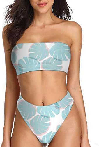 Customization Women Bikini Sets Padding Insert Push up Tankini Retro