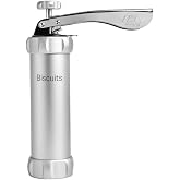 Marcato Cookie Press &ndash; Silver Cookie Press with Multiple Disc Shapes for Homemade Cookies, Easy Lever Action, Durable Metal Construction, Premium Baking Tool, Made in Italy