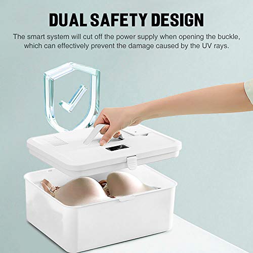 LED UV Cleaner with Screen Display, UVC Light San1tizer Bag for Toys, Baby Bottle, Jewelry, Beauty Tools, Face Mask, Underwear, 99% Cleaned