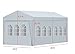 ALEKO APT20X10GAZEBO Temporary Outdoor Event Canopy Tent Wedding Party 20 x 10 x 8.5 Feet White