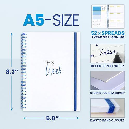 Weekly Planner - Habit Tracker - To Do List Notepad - Undated Weekly ...