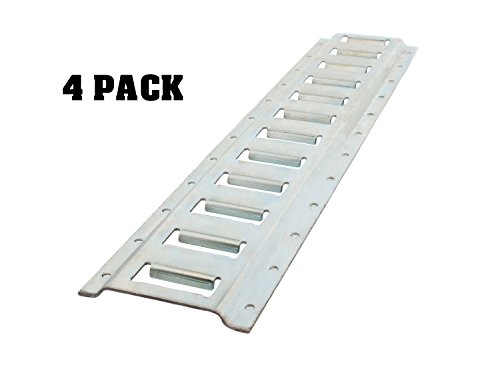 ABN 2’ Foot Galvanized Horizontal E-Track Zinc Plated 4-Pack – Tie down Rail for Securing Cargo