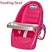 Chicco 63955 Baby Doll High Chair & Swing Gift Set,4-in-1 Chair For Dolls,Forup To 18' Baby Dolls,Transforms Into Baby Doll Chair,Baby Doll Swing,Baby Feeding Seat or Car Seat,Pink[Amazon Exclusive]