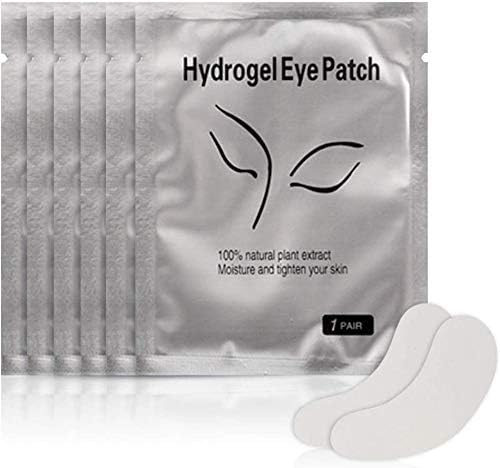Exeton, Eyelash Gel Pads, 50 works, Lint Free Under Eye Gel Pads Eye Patches for Eye Lash Extensions Saloons, Individual (Silver Fox) - Image 3