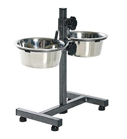 adjustable dog feeder stand