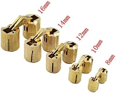 BE-TOOL12mm Brass Invisible Hinge Pure Copper Hidden Concealed Hinge for DIY Jewelry Box Gift Worktops(4Pcs/Pack) - Image 4