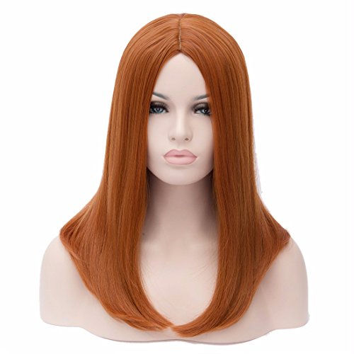 Captain America 2 Black Widow Wigs Women For Halloween Long Straight Orange Wigs