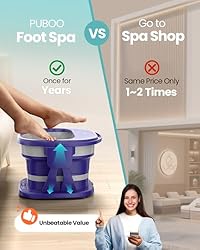 Puboo Collapsible Foot Spa with Heat and Remote