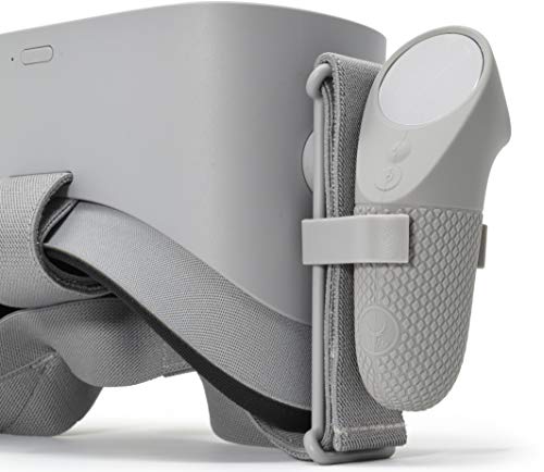 Oculus Go Controller Dual Skin Set + Mounting Clip by Asterion Products - Premium Gel Shell Silicone Grip Covers w/ Low-Profile Traction Diamonds (Set of 2 + Clip) HEADSET & CONTROLLER NOT INCLUDED