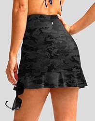 Soothfeel Women's Swim Skirt with Pocket High
