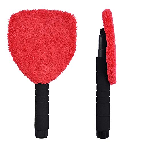 image for eFuncar Car Microfiber Cloths for Windshield Cleaning Tool, Coral Flee