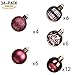 XmasExp 34ct Christmas Ball Ornaments Shatterproof Christmas Ornaments Set Decorations for Xmas Tree Balls(1.57''/40mm, Burgandy)