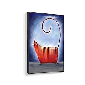 Framed Canvas Home Artwork Decoration Lovely Kitten Canvas Wall Art for Living Room, Bedroom - 16x24 inches