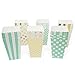 Chloe Elizabeth Mini Popcorn & Candy Favor Boxes for Birthday, Bridal and Baby Shower, All Parties & Events in Polka Dot, Chevron, and Striped Assorted Designs, 36 Count (Mint, Gold)