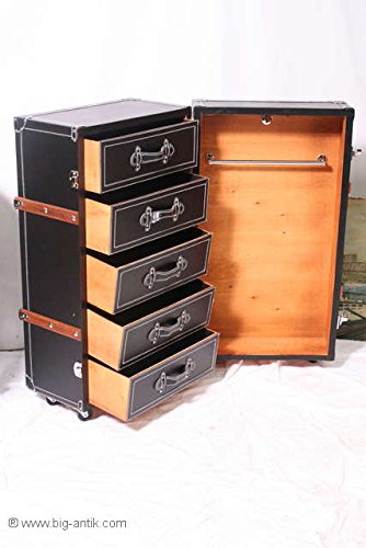 Tall Storage Unit Case Roll Container Steamer Trunk Side Table
