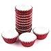 Eoonfirst Mini Foil Cupcake Liners Christmas Days Muffin Paper Baking Cups 300 Pcs (Red)