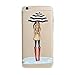 iPhone 7 Case, Axiba Girl Printed Transparent TPU Carring Case Cover for iPhone 7 Regular 4.7 Inch (C)