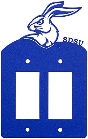 SDSU Jackrabbits Double Rocker Light Switch Plate-Cover (Blue)