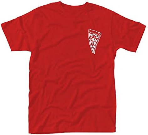 With Confidence T Shirt Pizza Punx new Official Mens Red